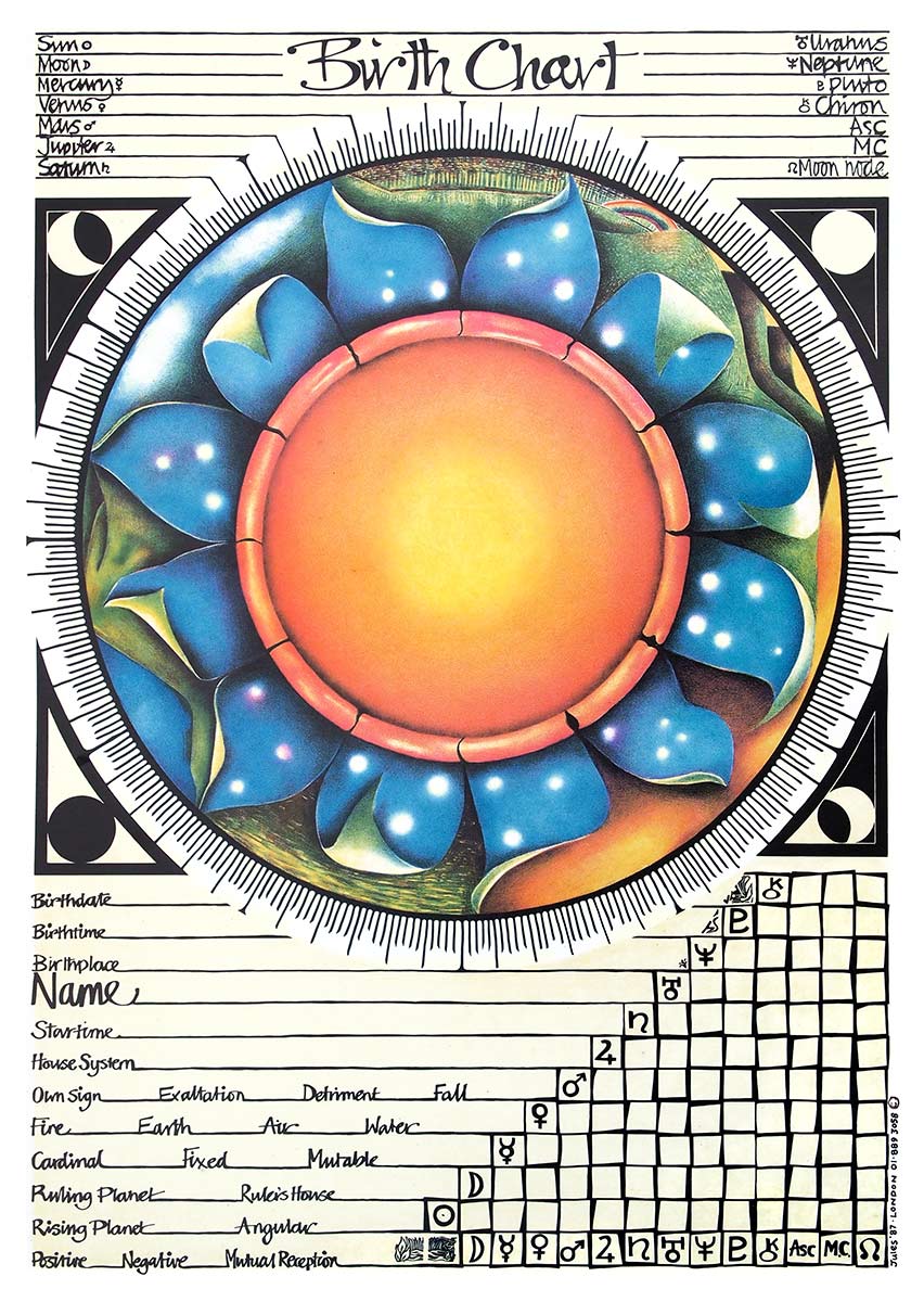 Birth Chart form with sunflower