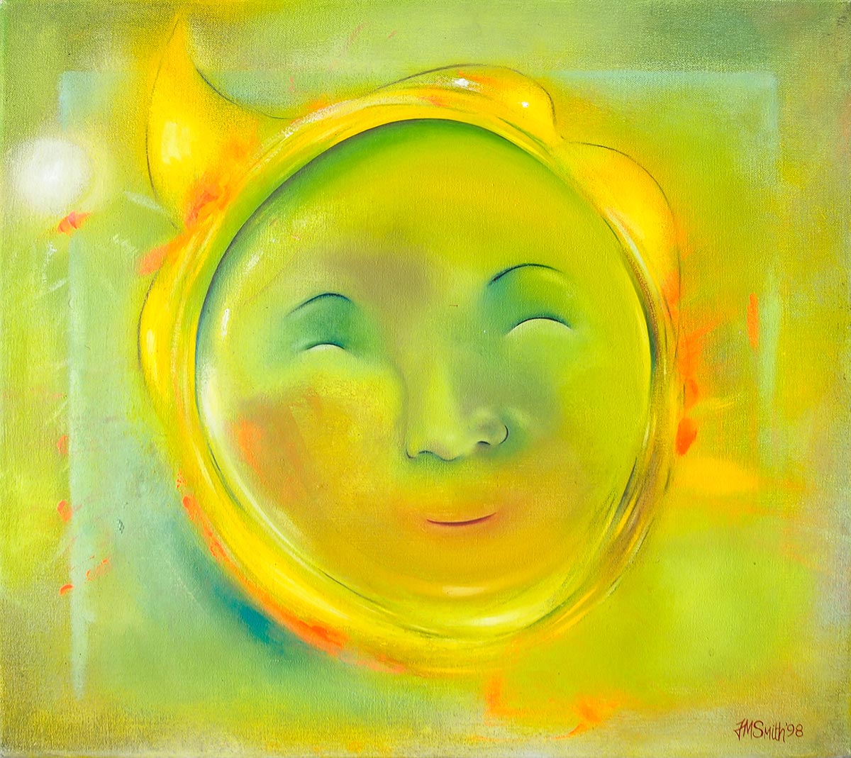 young smiling cartoon face