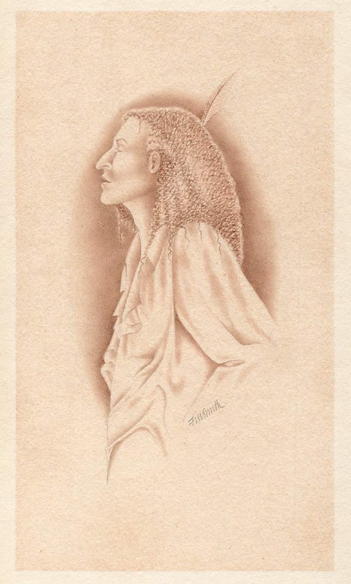 A Native American woman profile