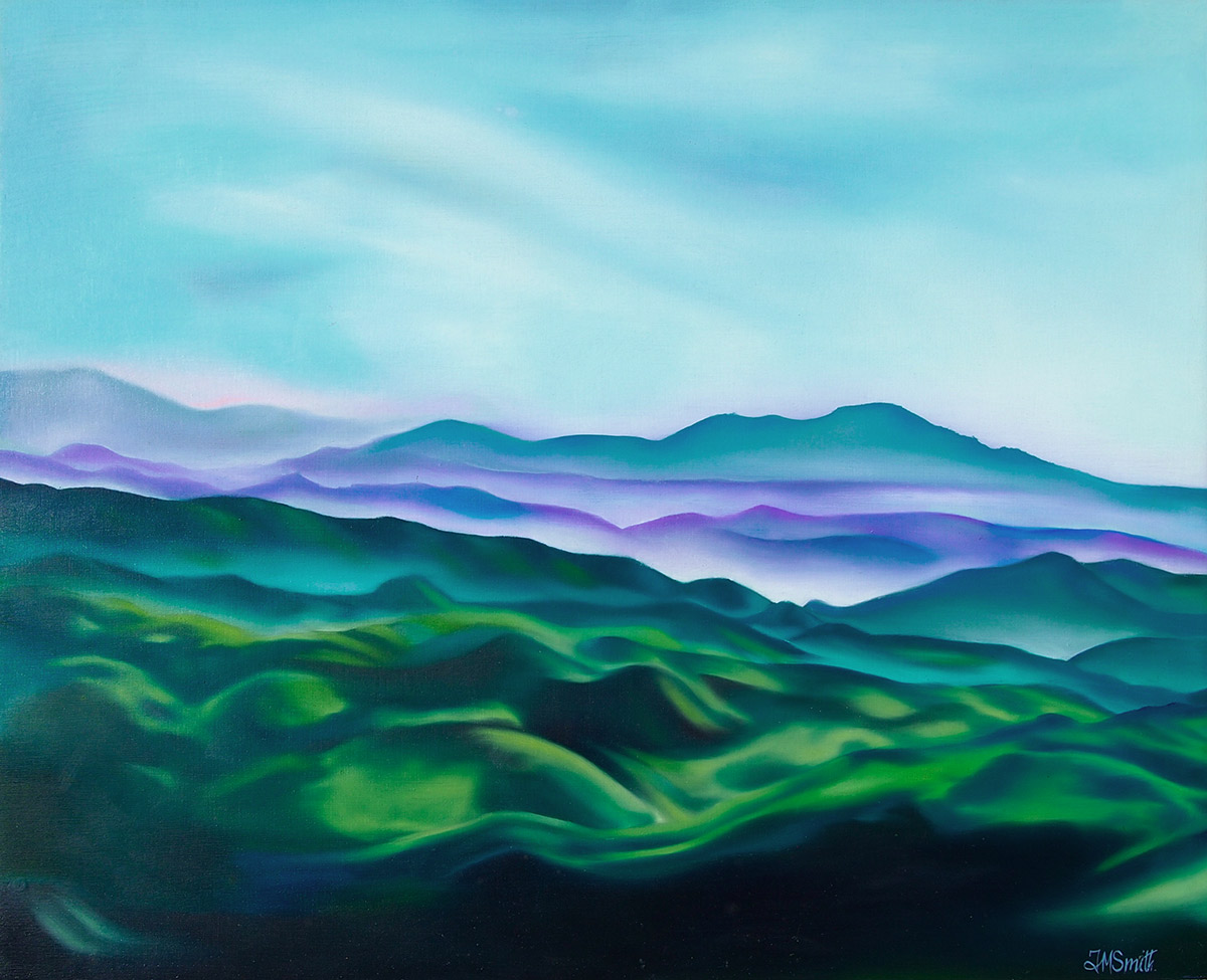 landscape with hills