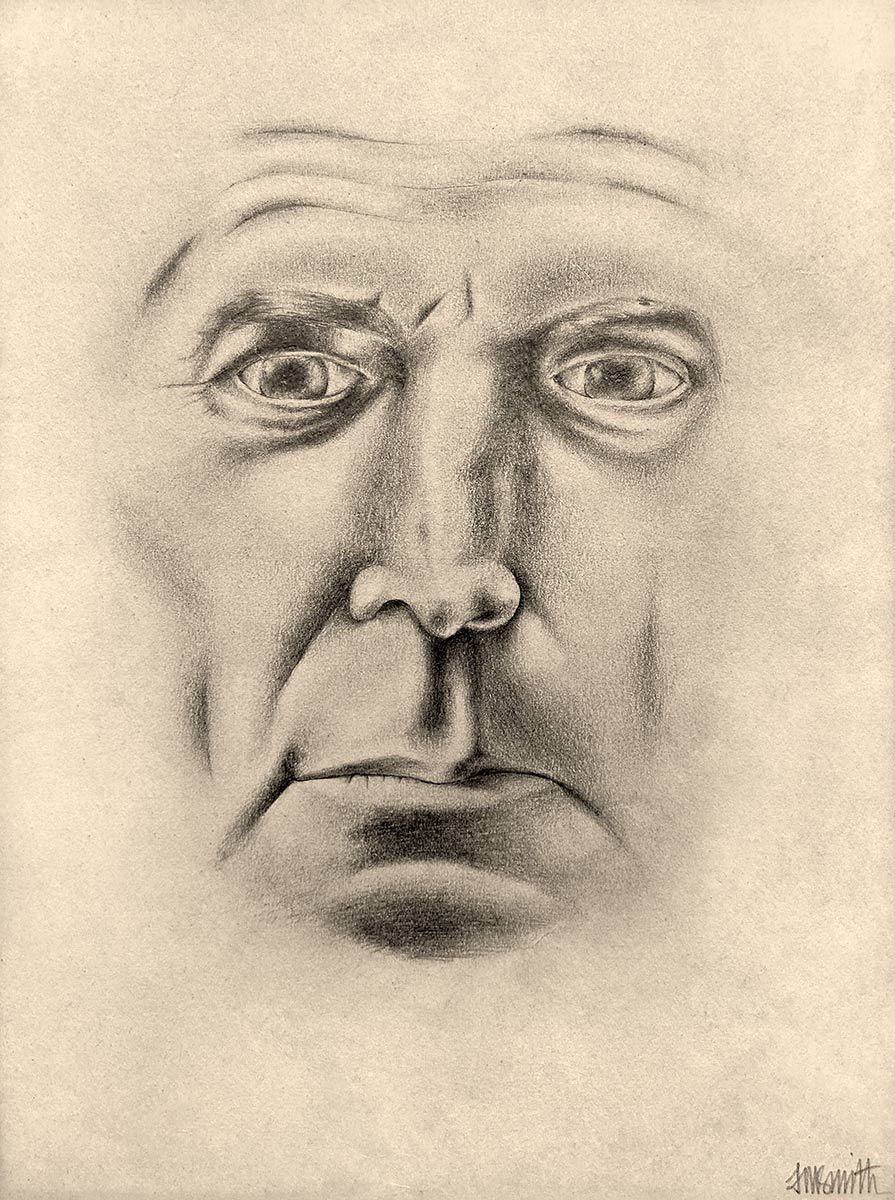 drawing of mans face