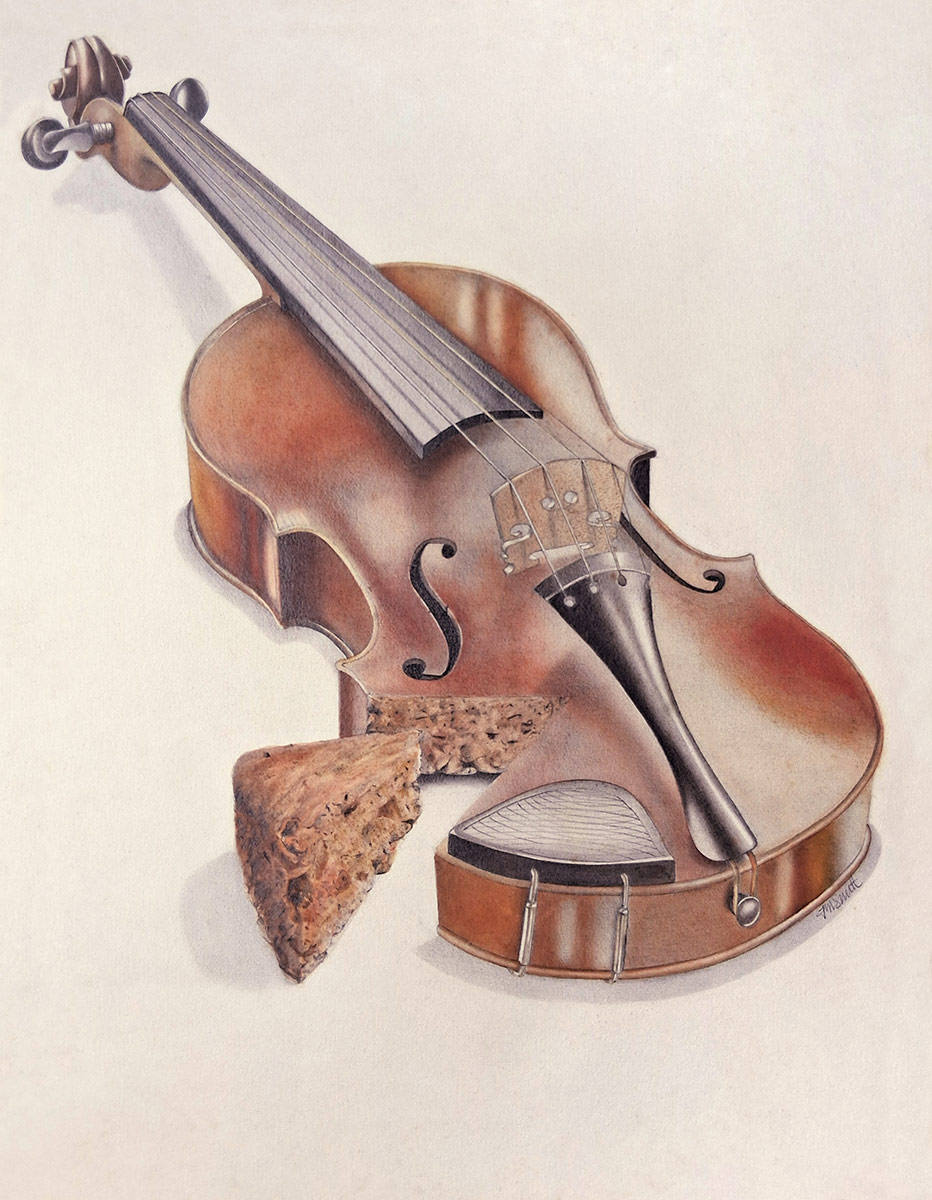 Violin made from cake